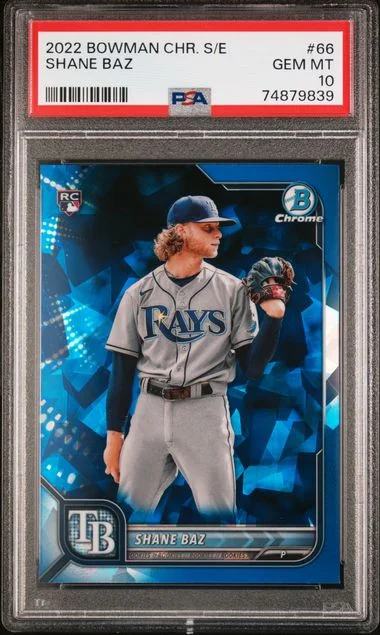 2022 Bowman Chrome Sapphire Shane Baz Edition #66 card image