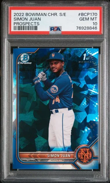 2022 Bowman Chrome Sapphire Simon Juan Edition Prospects #BCP170 card image