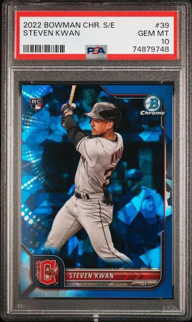 2022 Bowman Chrome Sapphire Steven Kwan Edition #39 card image