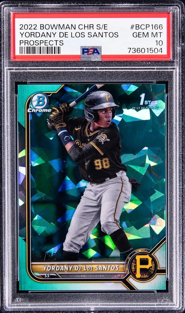 2022 Bowman Chrome Sapphire Yordany De Los Santos Edition Prospects #BCP166 card image