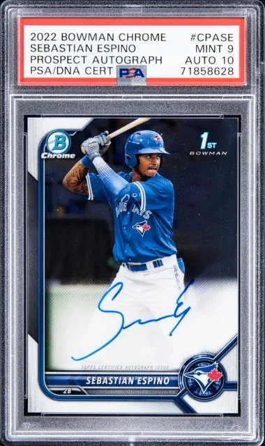 2022 Bowman Chrome Sebastian Espino Prospect Autographs #CDA-SE card image