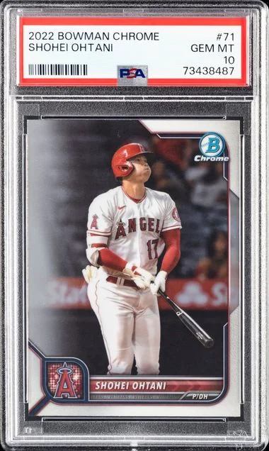 2022 Bowman Chrome Shohei Ohtani #71 card image