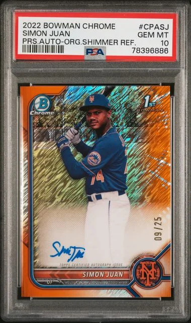 2022 Bowman Chrome Simon Juan Prospect Autographs #CPASJ card image