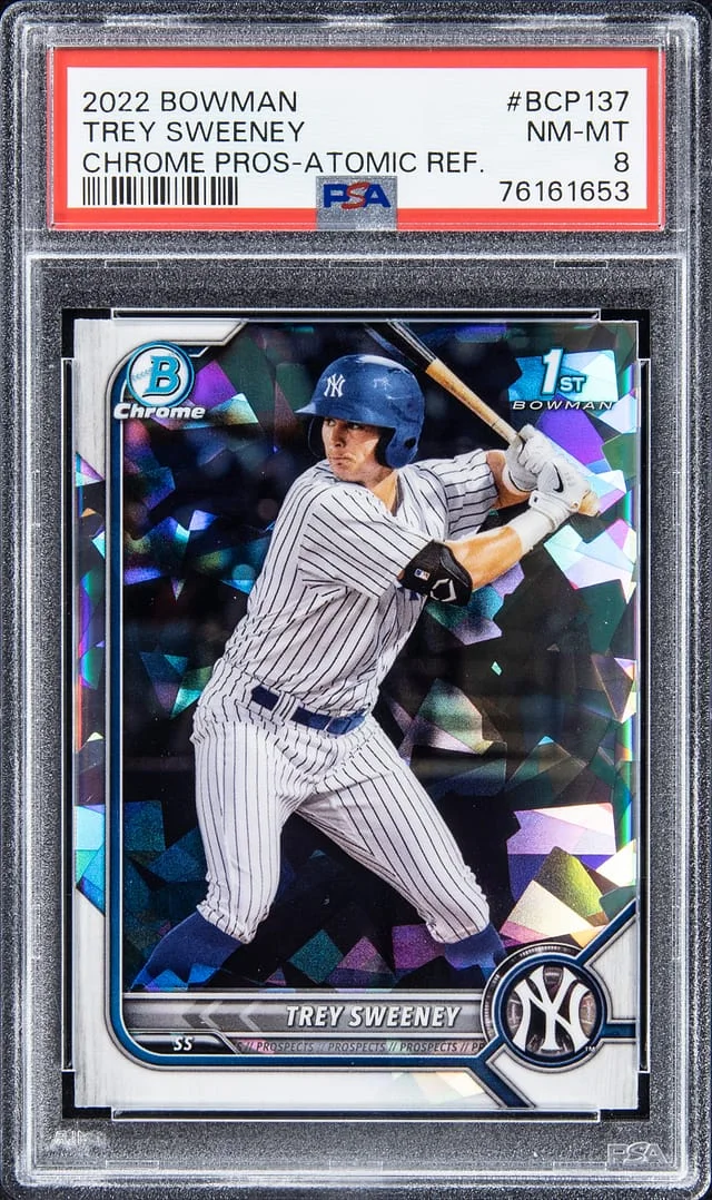 2022 Bowman Chrome Trey Sweeney Chrome Prospects - Atomic Refractor #BCP137 card image