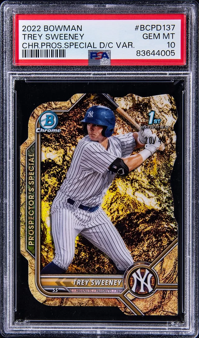 2022 Bowman Chrome Trey Sweeney Prospectors Special Die-Cut Variant #BCPD137 card image