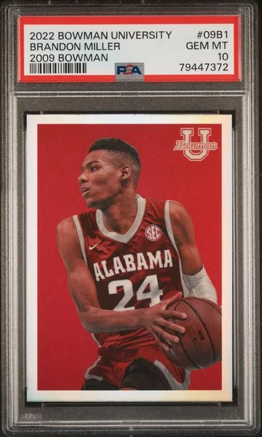 2022 Bowman Chrome University Brandon Miller 2009 Bowman #09B1 card image