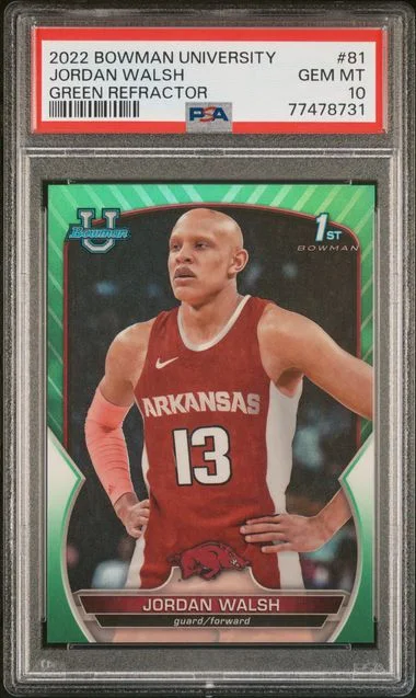 2022 Bowman Chrome University Jordan Walsh #81 card image