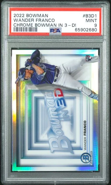 2022 Bowman Chrome Wander Franco Bowman In 3-D! #B3D-1 card image