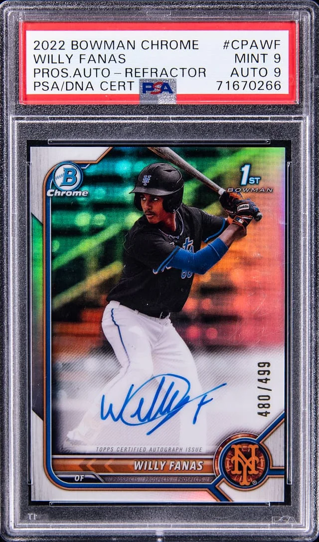 2022 Bowman Chrome Willy Fanas Prospect Autographs Refractor #CPAWF card image