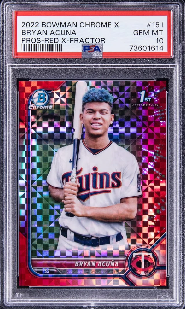 2022 Bowman Chrome X Bryan Acuna Prospects - Red X-Fractor #151 card image