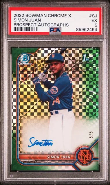 2022 Bowman Chrome X Simon Juan Prospect Autographs #SJ card image