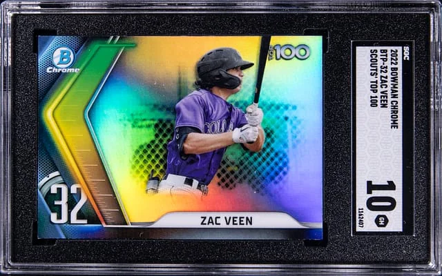 2022 Bowman Chrome Zac Veen Scouts Top 100 #BTP32 card image