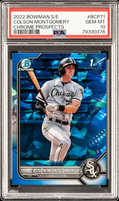 2022 Bowman Colson Montgomery Sapphire Edition Chrome Prospects #Bcp71 card image