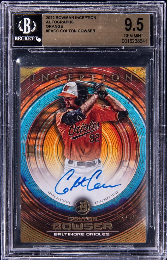 2022 Bowman Colton Cowser Inception Autographs Orange #PA-CC card image