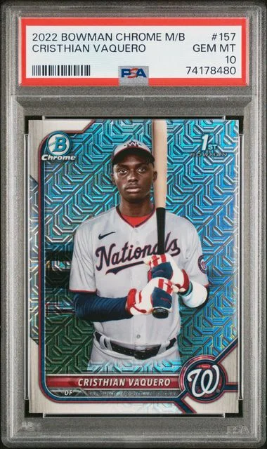 2022 Bowman Cristhian Vaquero Mega Box Chrome #157 card image