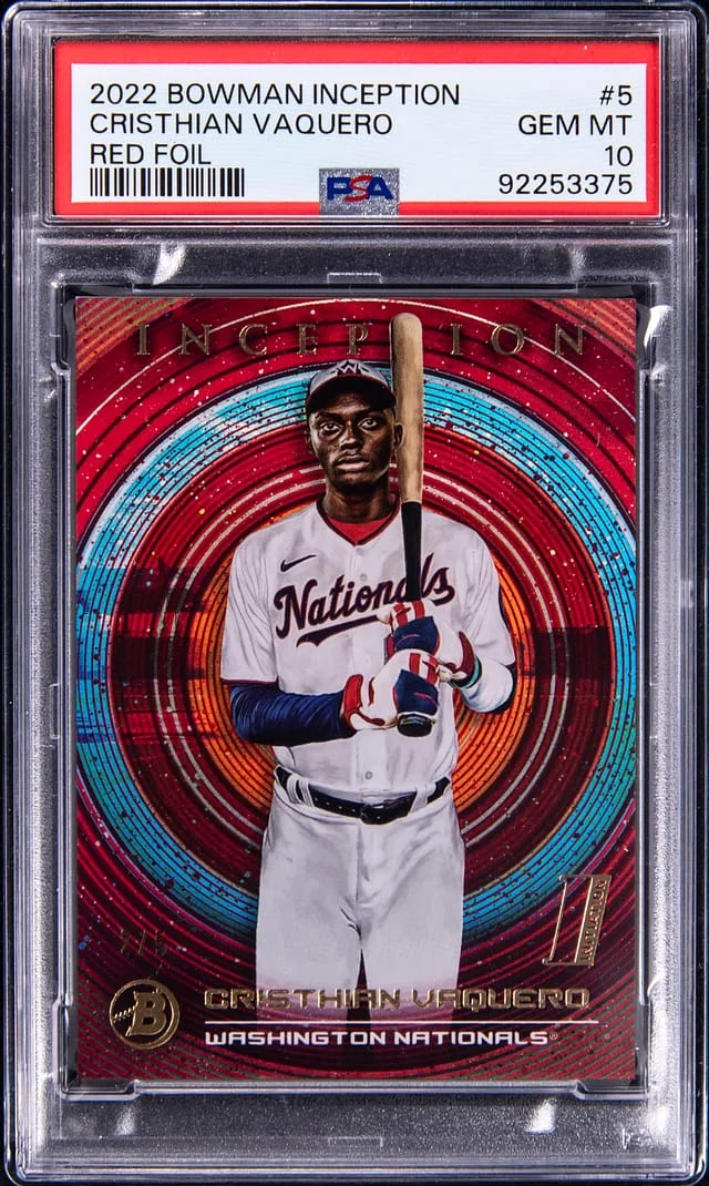 2022 Bowman Cristhian Vaquero Inception #5 card image