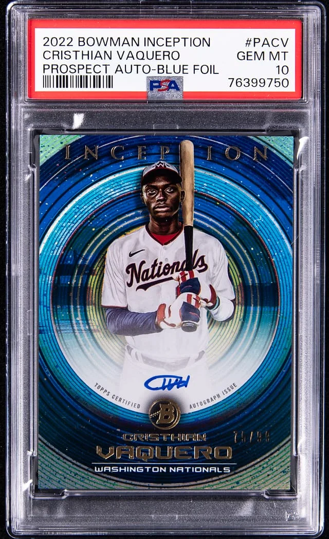 2022 Bowman Cristhian Vaquero Inception Prospect Autograph #PACV card image