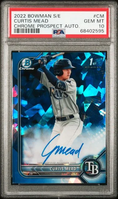 2022 Bowman Curtis Mead Sapphire Chrome Prospects Autograph #BSPA-CM card image