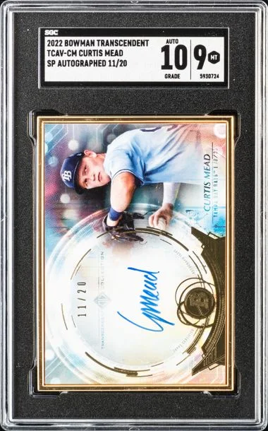 2022 Bowman Curtis Mead Transcendent SP Autographed #TCAV-CM card image