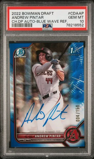 2022 Bowman Draft Andrew Pintar Chrome Draft Pick Autographs #CDAAP card image