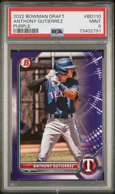 2022 Bowman Draft Anthony Gutierrez Purple #BD110 card image