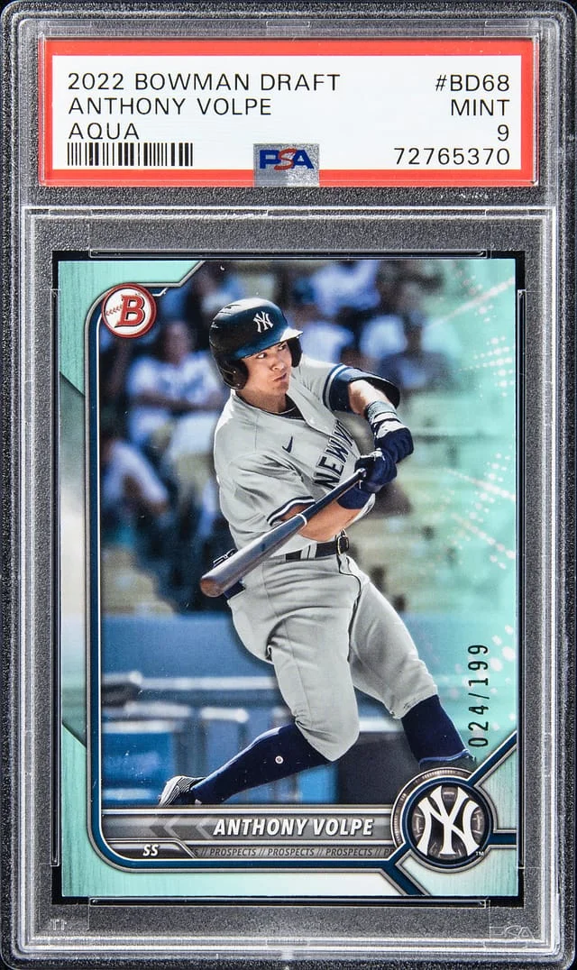 2022 Bowman Draft Anthony Volpe Aqua #BD68 card image