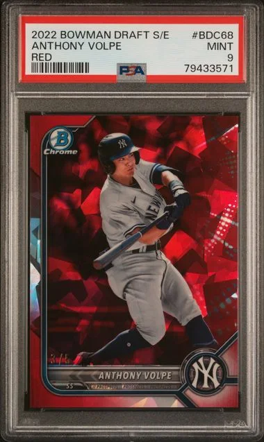 2022 Bowman Draft Anthony Volpe Chrome Refractor #BDC-68 card image