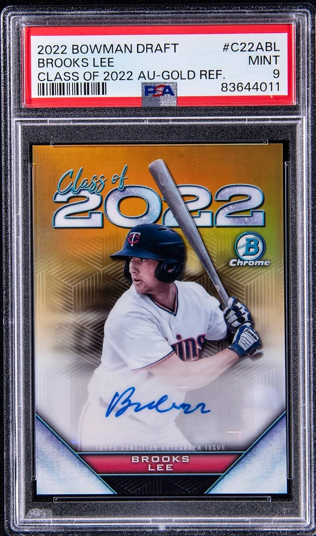2022 Bowman Draft Brooks Lee Class of 2022 Autograph-Gold Refractor #C22ABL card image