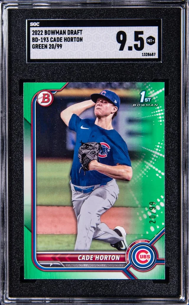 2022 Bowman Draft Cade Horton Green #BD-193 card image