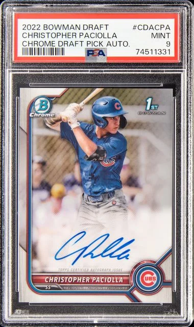 2022 Bowman Draft Christopher Paciolla Chrome Draft Pick Autographs #CDA-CPA card image