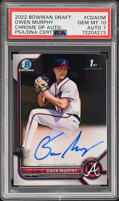 2022 Bowman Draft Chrome Draft Pick Autographs Cdaom Owen Murphy #no-number card image