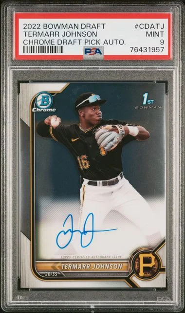 2022 Bowman Draft Chrome Draft Pick Autographs Cdatj Termarr Johnson #no-number card image