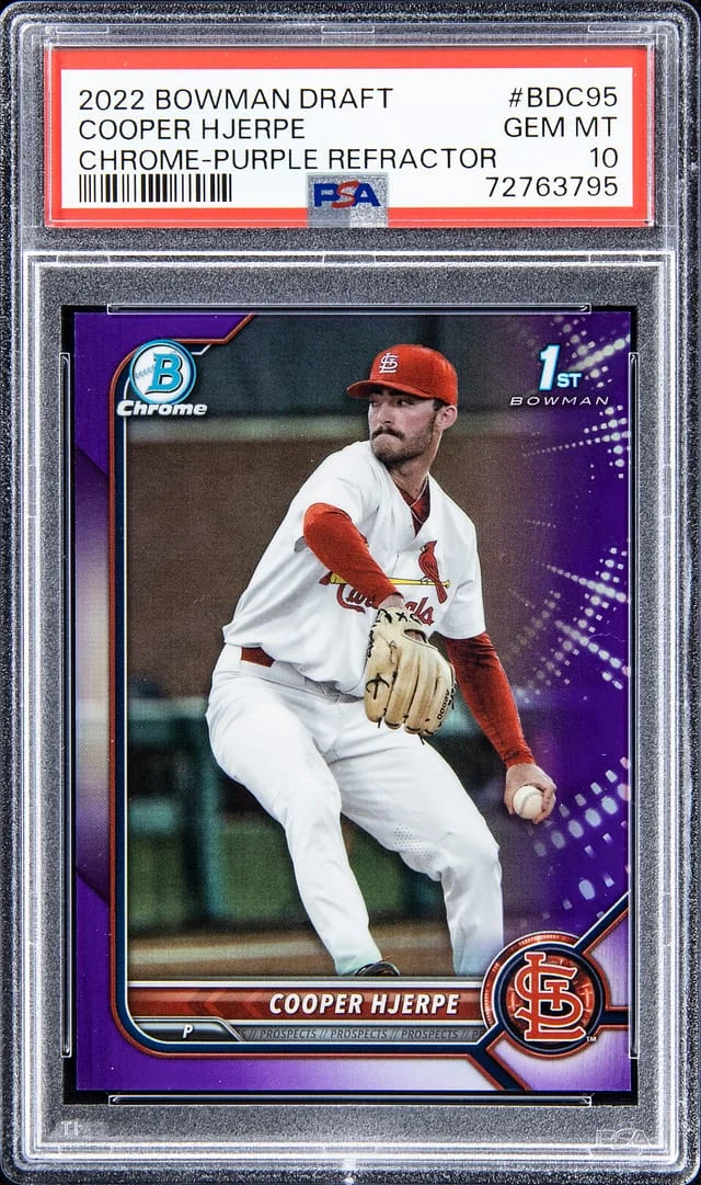 2022 Bowman Draft Cooper Hjerpe Chrome - Purple Refractor #BDC95 card image