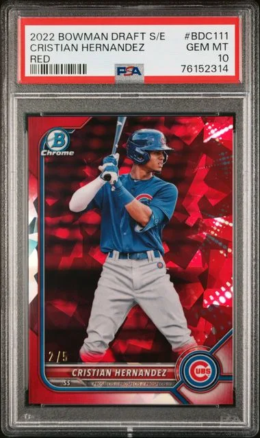 2022 Bowman Draft Cristian Hernandez Chrome Sapphire Edition #BDC111 card image