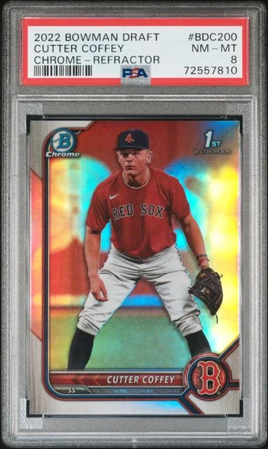 2022 Bowman Draft Cutter Coffey Chrome Refractor #BDC-200 card image