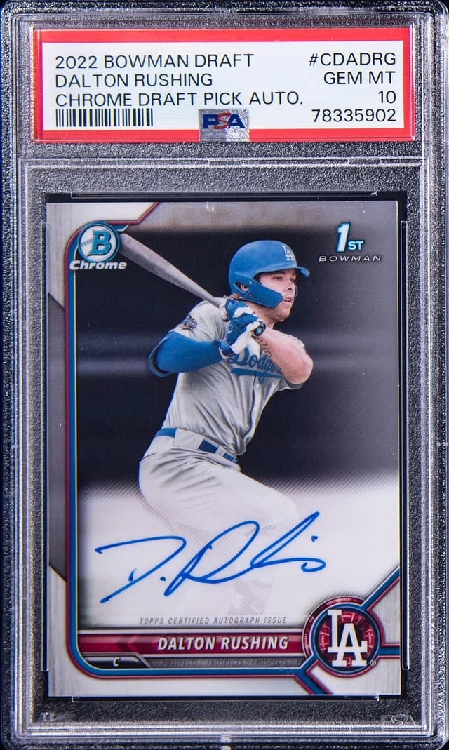 2022 Bowman Draft Dalton Rushing Chrome Draft Pick Autograph #CDADRG card image