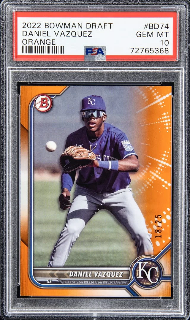 2022 Bowman Draft Daniel Vasquez Orange #BD74 card image
