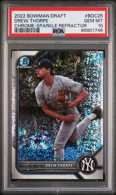 2022 Bowman Draft Drew Thorpe Chrome-Sparkle Refractor #BDC25 card image
