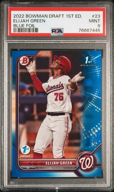 2022 Bowman Draft Elijah 1st Edition Blue Foil #23 card image