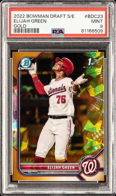 2022 Bowman Draft Elijah Chrome Sapphire Edition Gold #Bdc23 card image