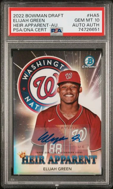 2022 Bowman Draft Elijah Heir Apparent Autograph #HA5 card image