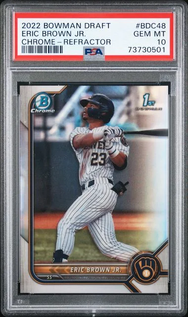 2022 Bowman Draft Eric Brown Jr. Chrome Refractor #BDC-48 card image