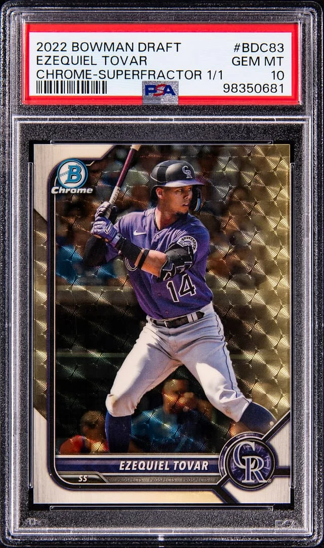 2022 Bowman Draft Ezequiel Tovar Chrome SuperFractor #BDC-83 card image
