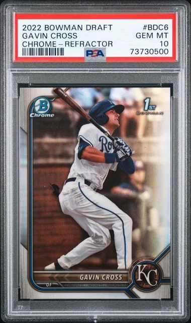 2022 Bowman Draft Gavin Cross Chrome Refractor #BDC-6 card image