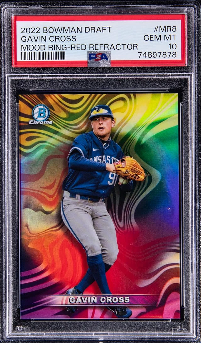 2022 Bowman Draft Gavin Cross Mood Ring Red Refractor #MR-8 card image