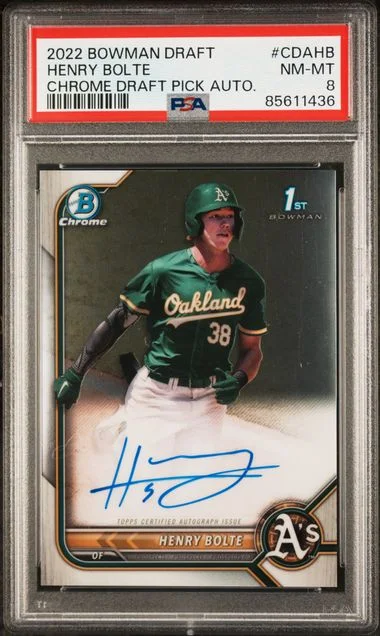 2022 Bowman Draft Henry Bolte Chrome Draft Pick Autographs #CDA-HB card image