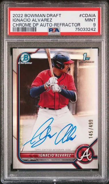 2022 Bowman Draft Ignacio Alvarez Chrome Draft Pick Autographs Refractor #CDA-IA card image