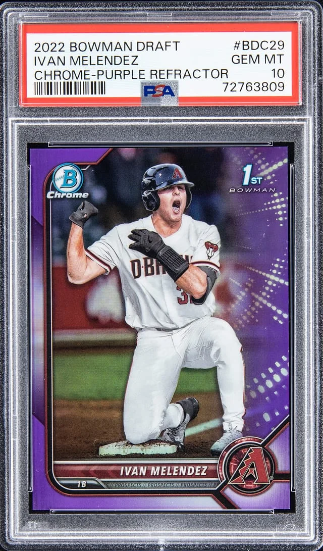 2022 Bowman Draft Ivan Melendez Chrome - Purple Refractor #BDC29 card image