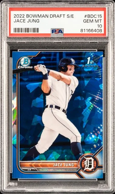2022 Bowman Draft Jace Jung Chrome Sapphire Edition #Bdc15 card image