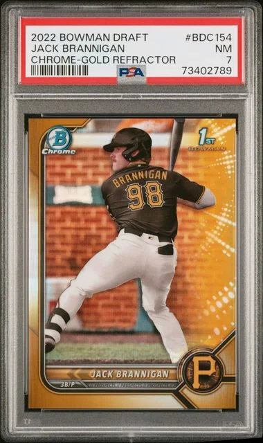 2022 Bowman Draft Jack Brannigan (08/50) Chrome-Gold Refractor #BDC154 card image